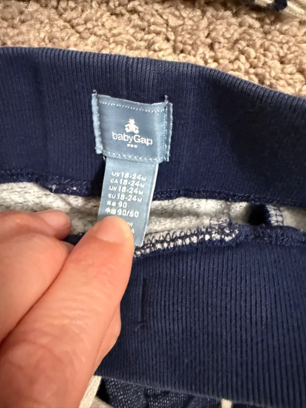 Baby GAP bundle set 2 sweater 2 hat 1 pants navy blue & cream nautical coastal